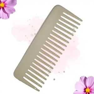 Hi Tech Sales Hair Wide Tooth Comb Detangling Frizz off detangler hair comb for Curly, long Hair & any type Hair, Wet, Dry. Shampoo Comb. Pack of 1 (Beige)