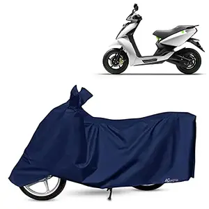 AG MOTO Ather 450X Bike Cover Water Resistant Dust Proof UV Rays Protection in All Weather Conditions Bikes and Scooty Cover with Double Mirror Pockets and Safety Lock (Blue)