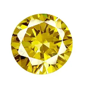 Stone Gems 11.25 Ratti Yellow Cubic Zircon Gemstone Wear in Ring And Pendant/Loket