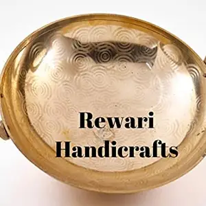 Rewari Handicrafts Brass Handmade Serving Kadhai