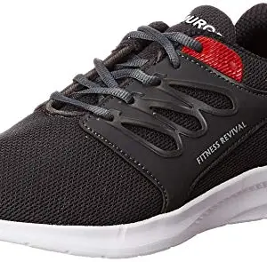 Bourge Men's Loire-337 Grey and Red Running Shoes-7 UK (41 EU) (8 US) (Loire-337-07)