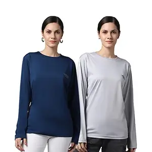 VIMAL JONNEY Regular Fit Multicolor Women Fullsleeve Tshirts Pack of 2-VIMAL58672