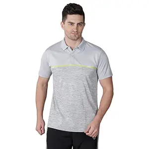 Nivia 5071 Polyester Ray 8 Polo T-Shirt, XL (Light Grey)