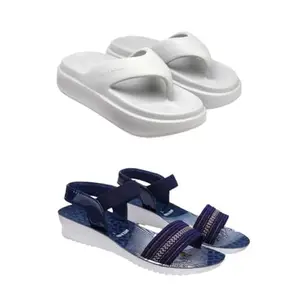 SPORTER Extra Soft Classic Casual wear with Ultra Soft Flexibility Technology Heels for Women's/Girl's(6108+1930) Multicolor