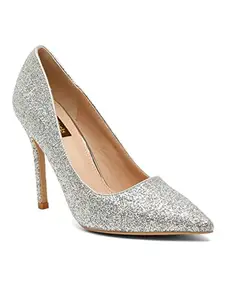 Flat n Heels Womens Silver Pumps FnH H143-SIL