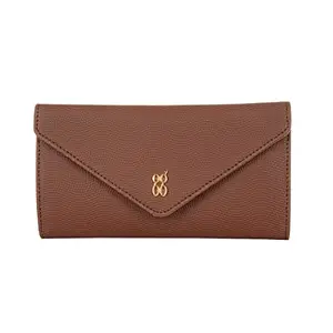 Baggit Womens Lwxe Joey 3T5 3 Fold Wallet- Brown