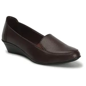 FASHIMO Women's Synthetic Formal Bellies DNNPT45-Brown-38