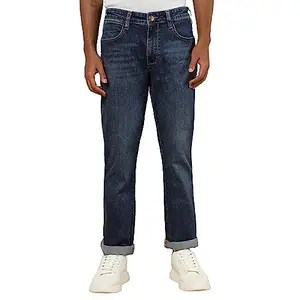 Wrangler Men's Straight Jeans (WMJN006230_Dark Blue