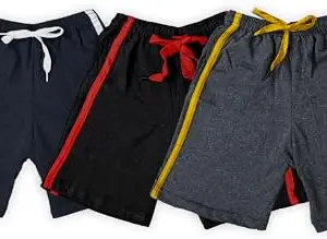 S.P. Fashion Shop Men's Eversoft Junior Beat Shorts Combo Set 3 Cotton with Pockets Casual Half Pant ||Regular Fit for Men & Boys Shorts (in, Alpha, L, Regular, Big, Black, Blue, Black Milanch)