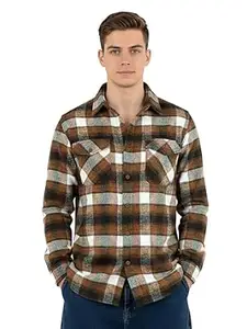 Beyoung Recycled Checked Flannel Shirt for Men | Premium Cotton Flannel | Classic Pointed Collar