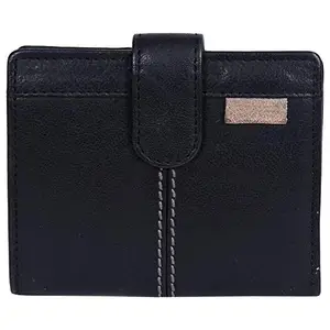 Leatherman Fashion LMN Genuine Leather Unisex Black Color Wallet 4 Card Slots