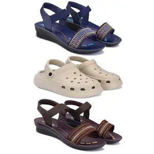 Women's Comfortable Sandal,Casual Lightweight Sandal for Everyday Wear | BT-(3-COMBO)-1935-OO1-1933-8-EURO-39