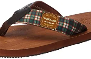Woodland Men's Brown PU Slipper-9 UK (43 EU) (FF 4105021)