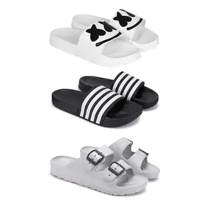 Men's Sandals | Lightweight Wear| Stylish & Easy to Wear For Men's PCV-San-(3-COMBO)-3030-3024-3114-6