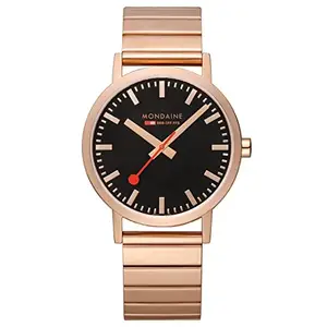 Mondaine Classic Analog Dial Color Black Unisex's Watch - A660.30360.16SBR