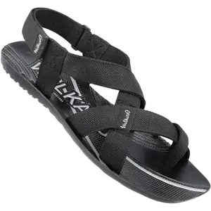 WALKAROO WG1523 Mens Casual and Regular Wear Fashion Sandals - Black
