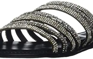 SOLE HEAD Black Flats Slide Sandal for Women