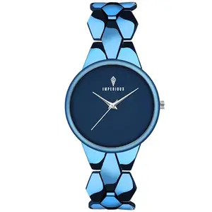 IMPERIOUS - THE ROYAL WAY Analogue Women's Branded Gold Silver Wrist Watches for Women (Blue)