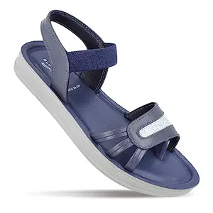 BLUE TYGA Women's Midnight Blue Sandal-6 Kids UK (BT2730)