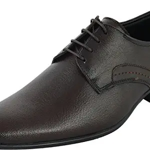 Auserio Men's Brown Leather Formal Shoes - 7 UK/India (41 EU)(SS-220)