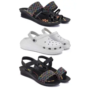 Women's Comfortable Sandal,Casual Lightweight Sandal for Everyday Wear | (Combo-3)-1952-OO5-1932-5-EURO-36