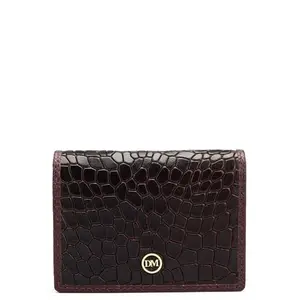 Da Milano Leather Card Holder for Men & for Women - Wine