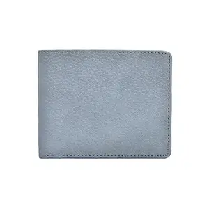YOUR GIFT STUDIO Slim Genuine Leather Wallet for Men’s 3 Card Slots 2 Compartments for Currency (Grey)