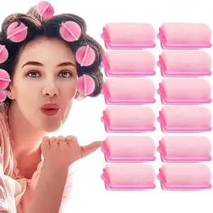 APOEM Foam Sponge Roller Heatless Hair Curler 12 Pcs Curls Roller Tools Wave Formers Hair Curls Overnight Curls Hair Styler Tool Set Hair Waver Hair Curlers