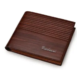 Fuerdanni Synthetic & Leather Men's Wallet (KL-017_Brown)