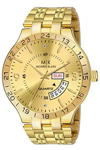 MORRIS KLEIN Original Gold Plated Day & Date Functioning Analogue Dial Men's Watch (MK-1034)
