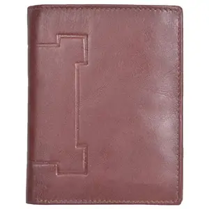 Leatherman Fashion LMN Genuine Leather Brown Unisex Wallet with (6 Card Slots)
