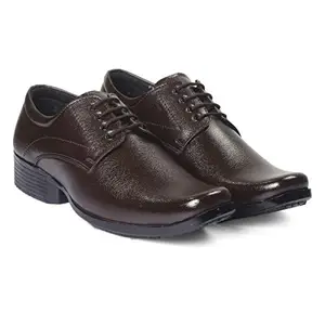 Global Rich Men's Synthetic Leather Mens Formal Shoes || Office Formal Shoes Men Latest Stylish|| Formal Shoes for Men Patent Leather Lace Up Party Formal Shoe (Brown, Numeric_6)