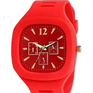 Red Analog Watch for Men Men's Fashion, Modern, Casual Design #546