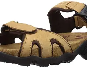 Woodland Men's Camel Leather Sandal-6 UK/India (40 EU) (GD 1344113)