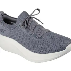 Skechers Mens MAX Cushioning Essential Grey White Running Shoes