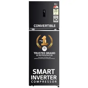 LG 343 L 3 Star Frost-Free Smart Inverter Compressor Wi-Fi Double Door Refrigerator (GL-T382TESX, Ebony Steel, Convertible With Door Cooling+, 2023 Model) price in India.