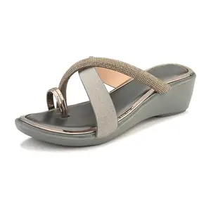 Centrino Women's Wedge Heel Sandals | Stylish Slip-On Sandals for Ladies | Soft Cushioned Footbed for Comfort | Elegant & Trendy Design | Lightweight and Durable Fashion Footwear 9410-8