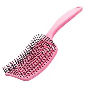 SLONCEIDZ Wet Hair Detangling Brush Vented Hair Brush No Tangle Hair Brush for Kids, Men, and Women Wet & Dry Hair, Glide Through Tangles with Ease (Pink)