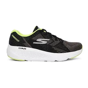 Skechers Mens Go Run Elevate Running Shoe Vegan Air-Cooled GOGA Mat Breathable Insole with High-Rebound Cushioning Black/Lime - 8 UK (220330)