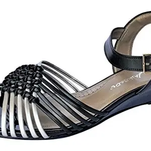 AshBaDe Women's Black Fashion Sandals - 37 EU