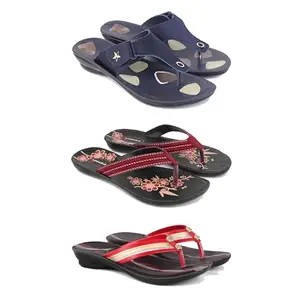 Trendy Open-Toe Sandals for Women – Soft Padded Footbed, Summer Wear | (COMBO-3)-1973-O22-1958-7