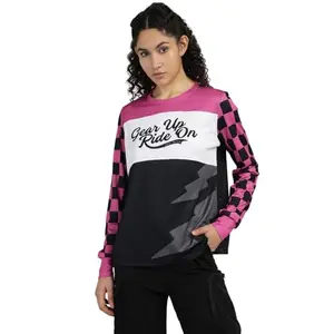 Royal Enfield Moto Moto Jersey T Shirt (Size: S)-TSS250049-BLACK