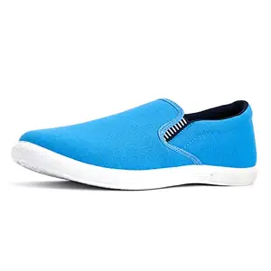 Pro by Khadim's Canvas PVC DIP Sole Solid Blue Casual Casual Shoe for Men - Size 7