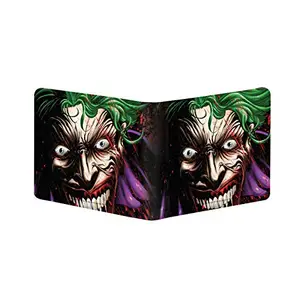 Bhavithram Products Joker Design Multi Color Canvas, Artificial Leather Wallet-PID34447