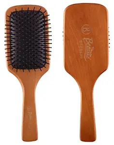 Beauté Secrets Essentials Large Long Detangling Hair Brush, Paddle Brush, Hairbrush for Thick, Curly, Thin, Long, Short, Dry, Coarse Hair Makes Hair Shine Smooth, For Women, Men and Children, Brown