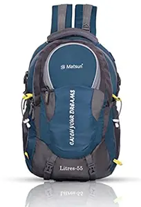 matsun Large 55 L Laptop Backpack Premium Waterproof Bag For Travelling Trekking Green