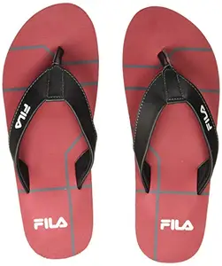 Fila Men's FOZ TBT RD/Gry Slippers-8 Kids UK (11006689)