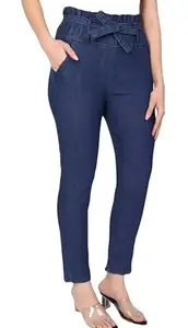 STUTI Collection Women Denim Jeans/Baggy Jeans/Pants/Trouser for Girl's(SCC-186) Blue