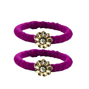 MAYA FASHION Rani Stone Brass Bangle With Very Extra Large Size Elegant Extra Large Size Bangle | Perfect Fit for Plus Size banglesTrendy and Comfortable Fit for woman and girls | (Sku-ban2051)