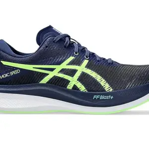 ASICS Mens Magic Speed 3 Blue Expanse/Illuminate Green Running Shoe - 7 UK (1011B703.401)
